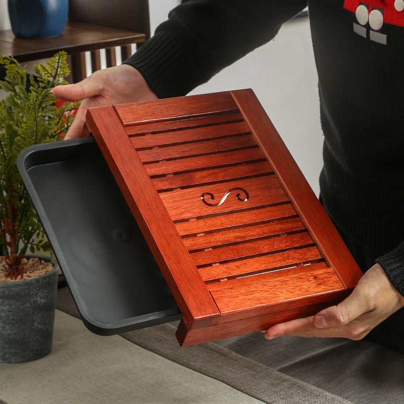 Chinese Wooden Tea Tray with Water Storage|Gong Fu Tea Tray - TeaCeremonyLife