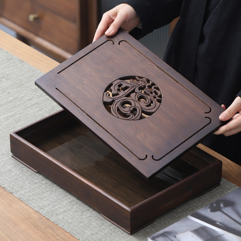 Bamboo Tea Tray with Water Storage|Gong Fu Tea Tray - TeaCeremonyLife