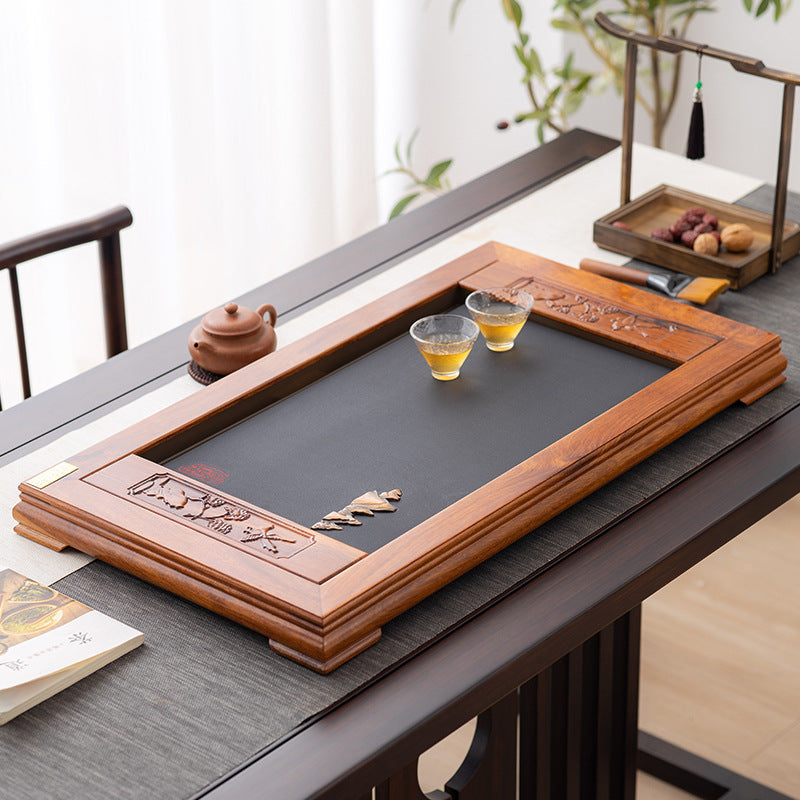 Wood Gong Fu Tea Tray with Drainage|Chinese Tea Tray - TeaCeremonyLife