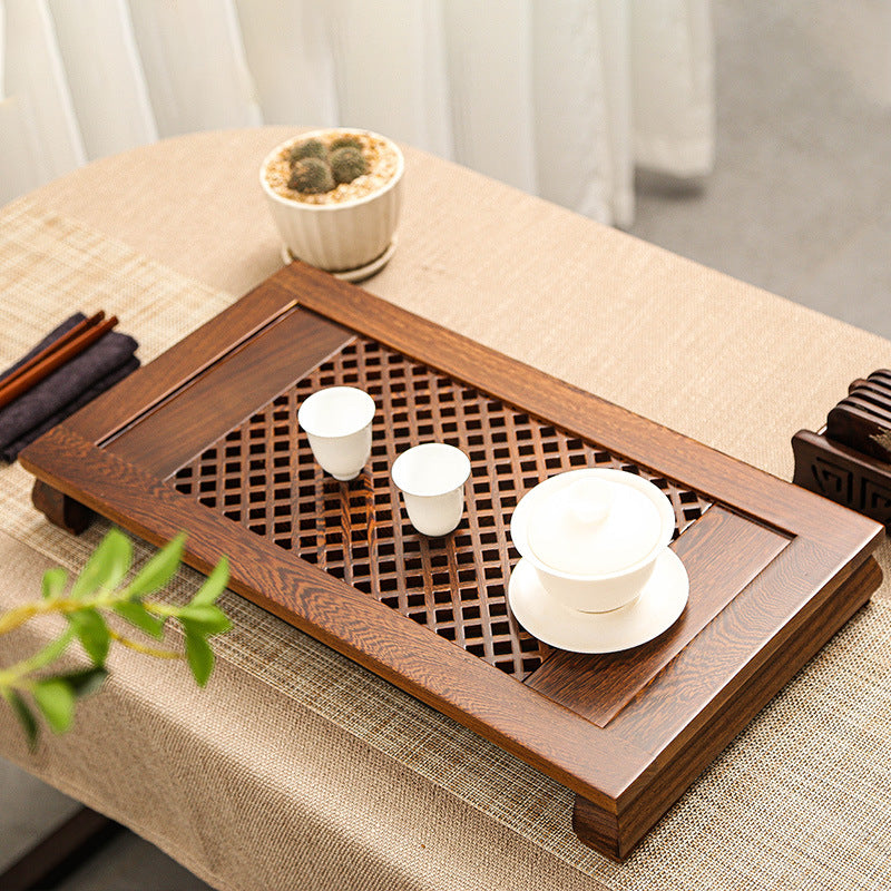 Chinese Wood Tea Tray with Dianage|Gong Fu Tea Tray - TeaCeremonyLife