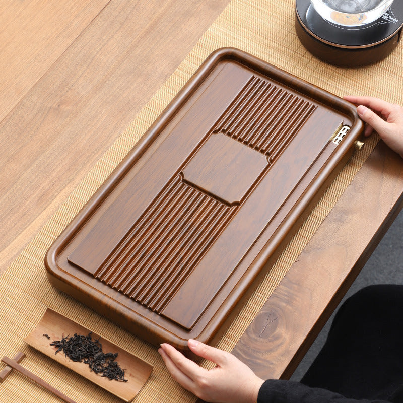 Solid Wooden Tea Tray with Drainage|Gong Fu Tea Tray - TeaCeremonyLife