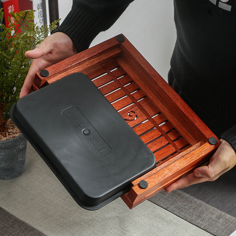 Chinese Wooden Tea Tray with Water Storage|Gong Fu Tea Tray - TeaCeremonyLife