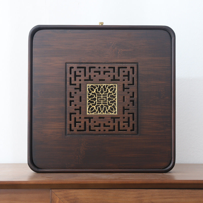 Chinese Bamboo Square Tea Tray With Drainage|Gong Fu Tea Tray - TeaCeremonyLife