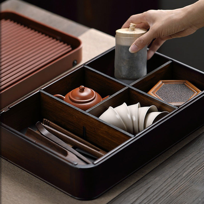 Chinese Gongfu Tea Tray With Storage Tray - TeaCeremonyLife