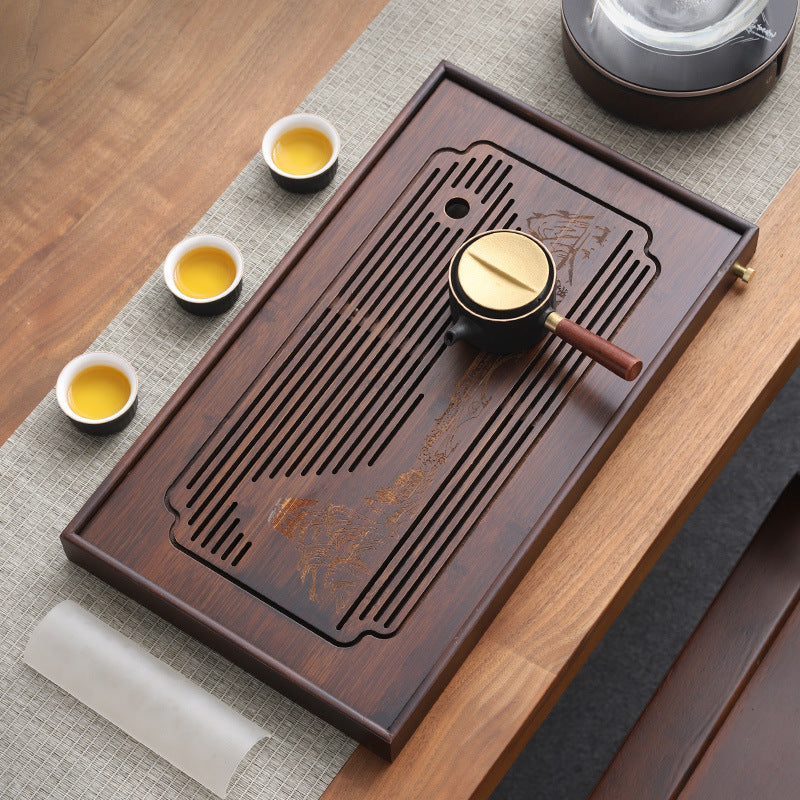 Bamboo Tea Tray With Drainage|Gong Fu Tea Tray - TeaCeremonyLife