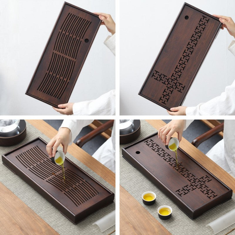 Chinese Wooden Tea Tray With Water Storage|Gong Fu Tea Tray - TeaCeremonyLife