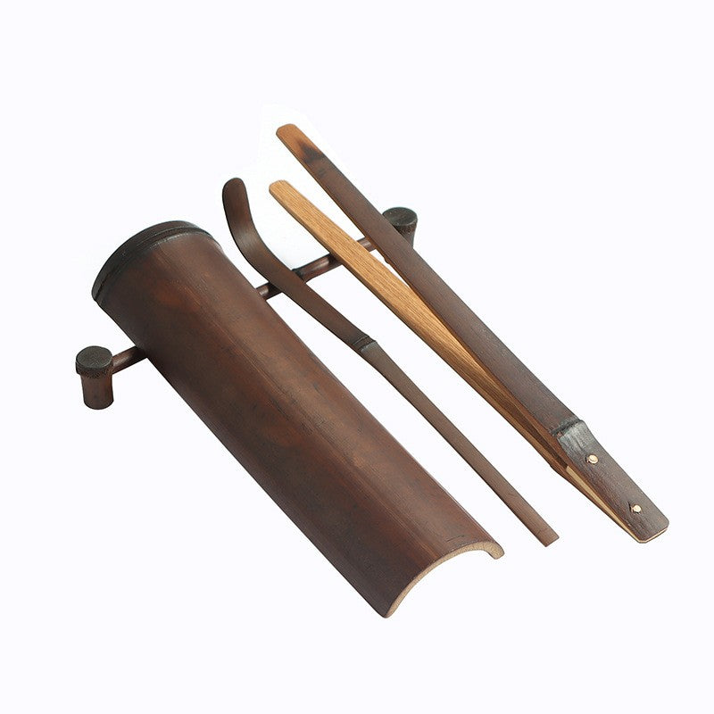 Natural Bamboo Tea Ceremony Accessories With Cloth Bag|Tea Accessories - TeaCeremonyLife