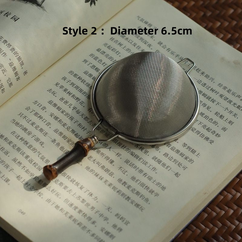 Natural Bamboo Handle Tea Infuser|Tea Accessories|Stainless Steel Tea Filter