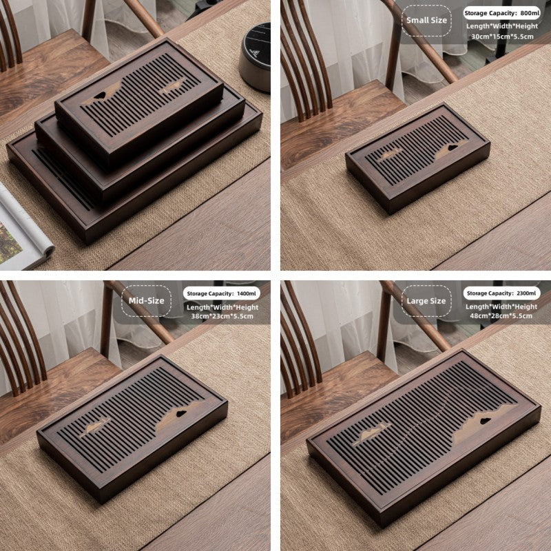 Solid Wood Tea Tray With Water Storage|Gong Fu Tea Tray - TeaCeremonyLife