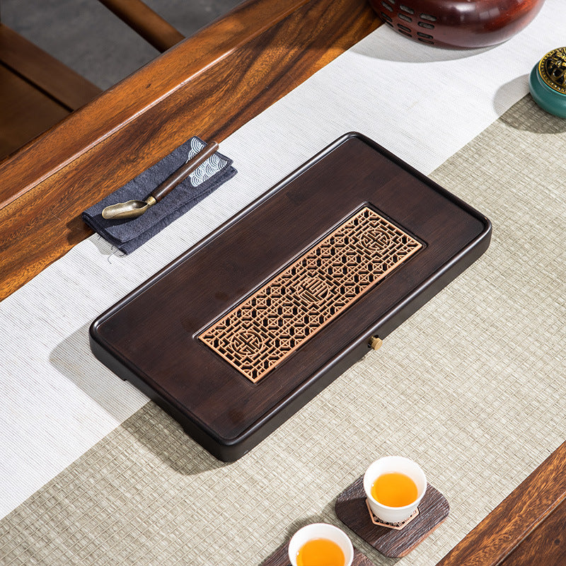 Chinese Wood Tea Tray with Drainage|Gong Fu Tea Tray - TeaCeremonyLife