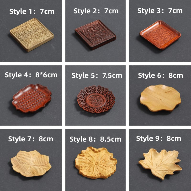 Chinese Wooden Tea Coasters|Coffee Coasters|Tea Accessories - TeaCeremonyLife