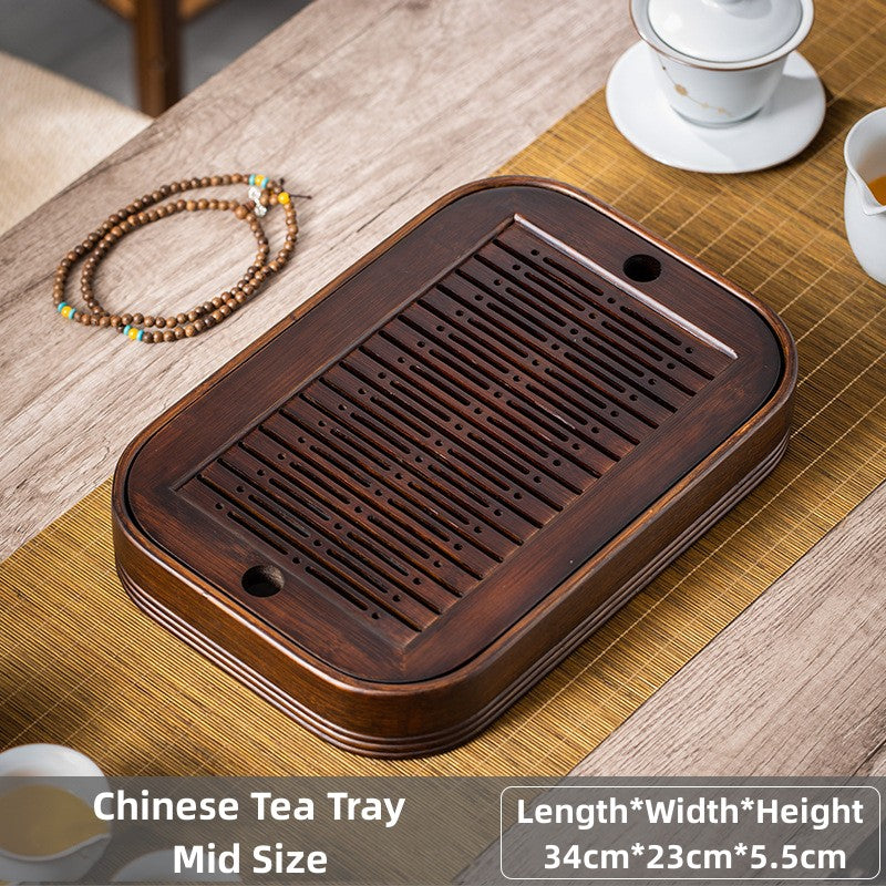 Solid Wooden Tea Tray Water Storage|Kung Fu Tea Tray - TeaCeremonyLife