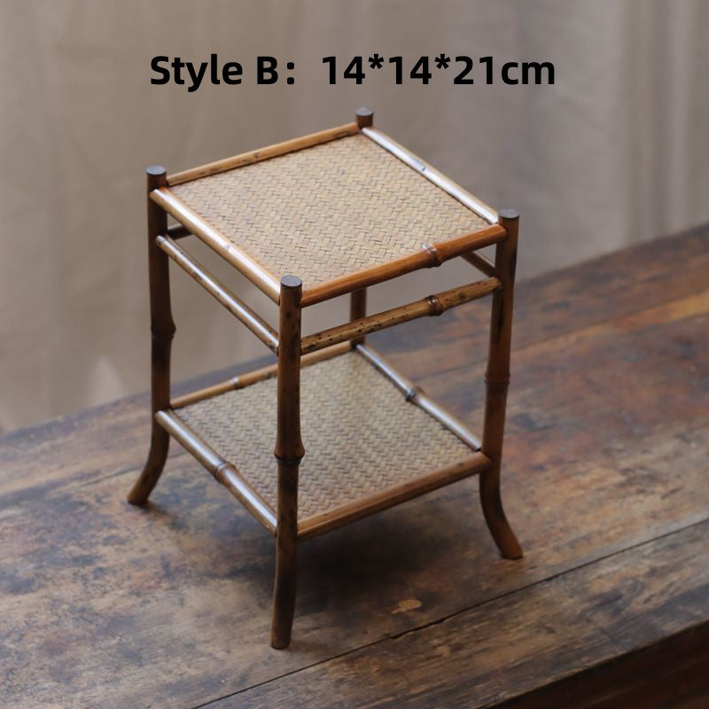 Natural Bamboo Decorative Stand|Tea Cup Organiser|Tea Ceremony Accessories