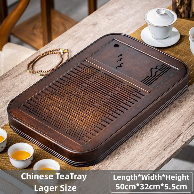 Solid Wooden Tea Tray Water Storage|Kung Fu Tea Tray - TeaCeremonyLife