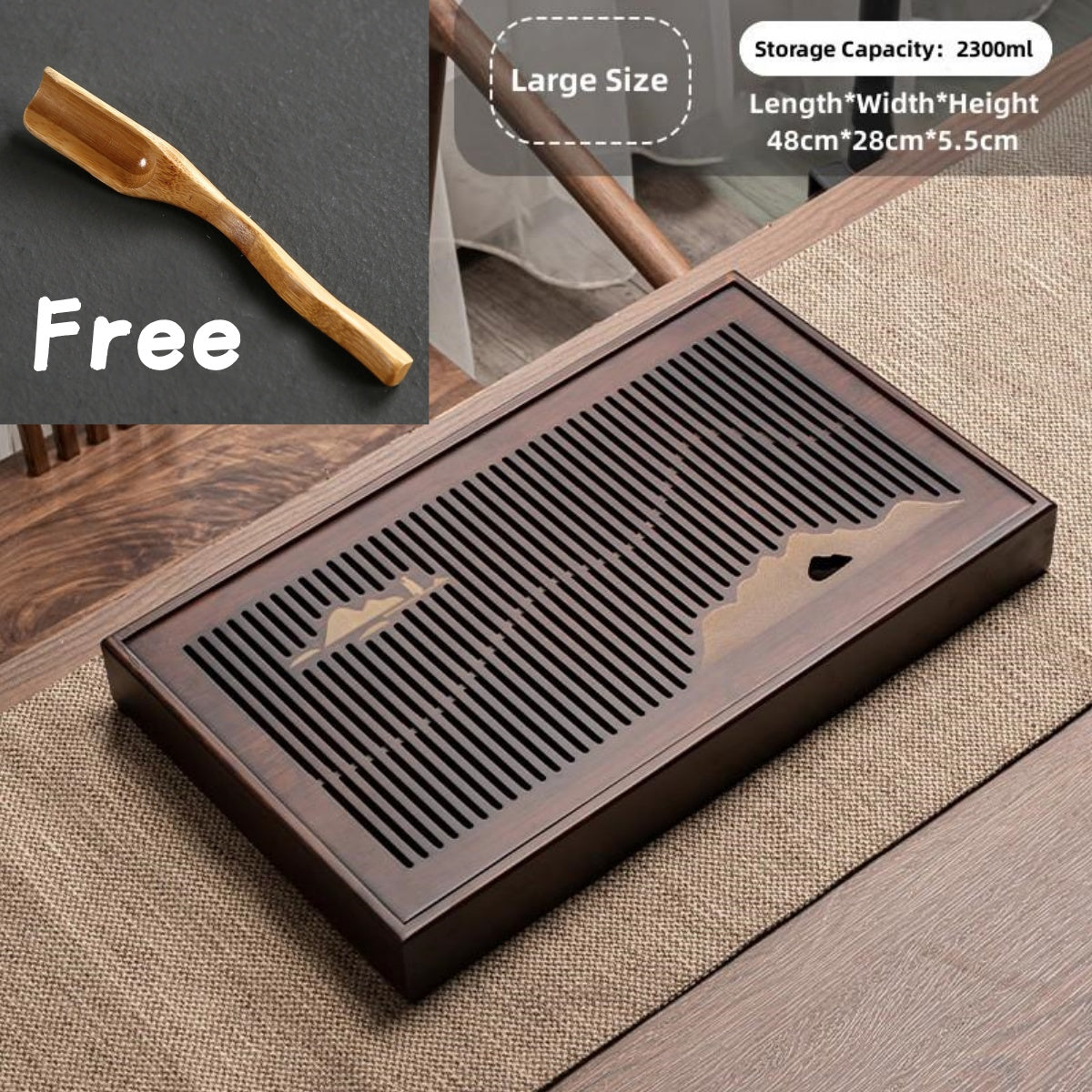 Solid Wood Tea Tray With Water Storage|Gong Fu Tea Tray - TeaCeremonyLife