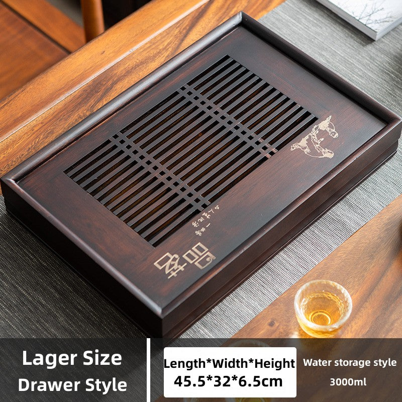 Chinese Solid Wood Tea Tray Water Storage|Kung Fu Tea Tray - TeaCeremonyLife