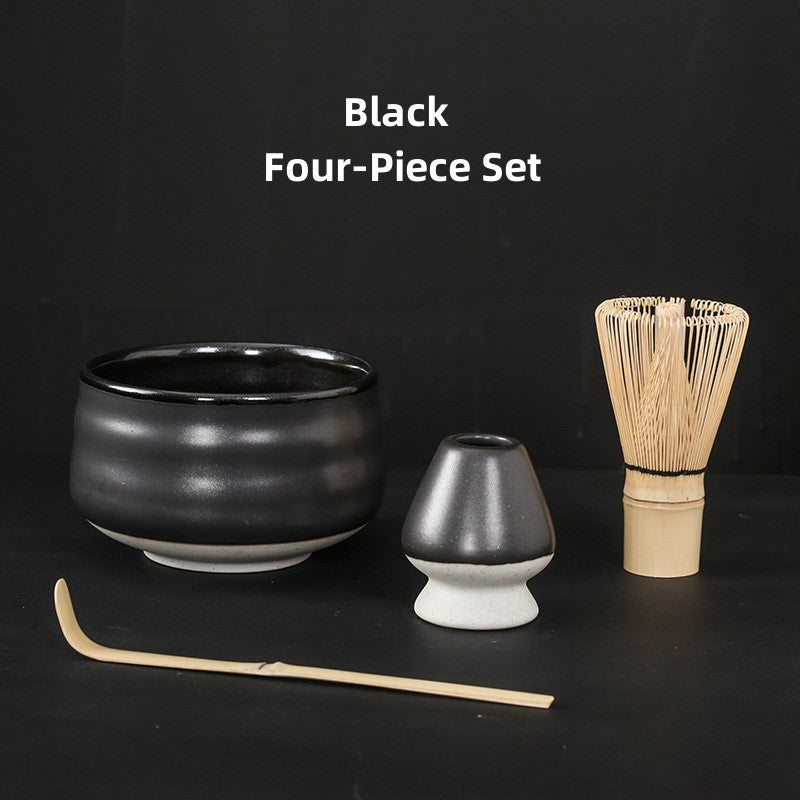 Ceramic Matcha Tea Set With Bamboo Whisk|Japanese Matcha Tea Set - TeaCeremonyLife