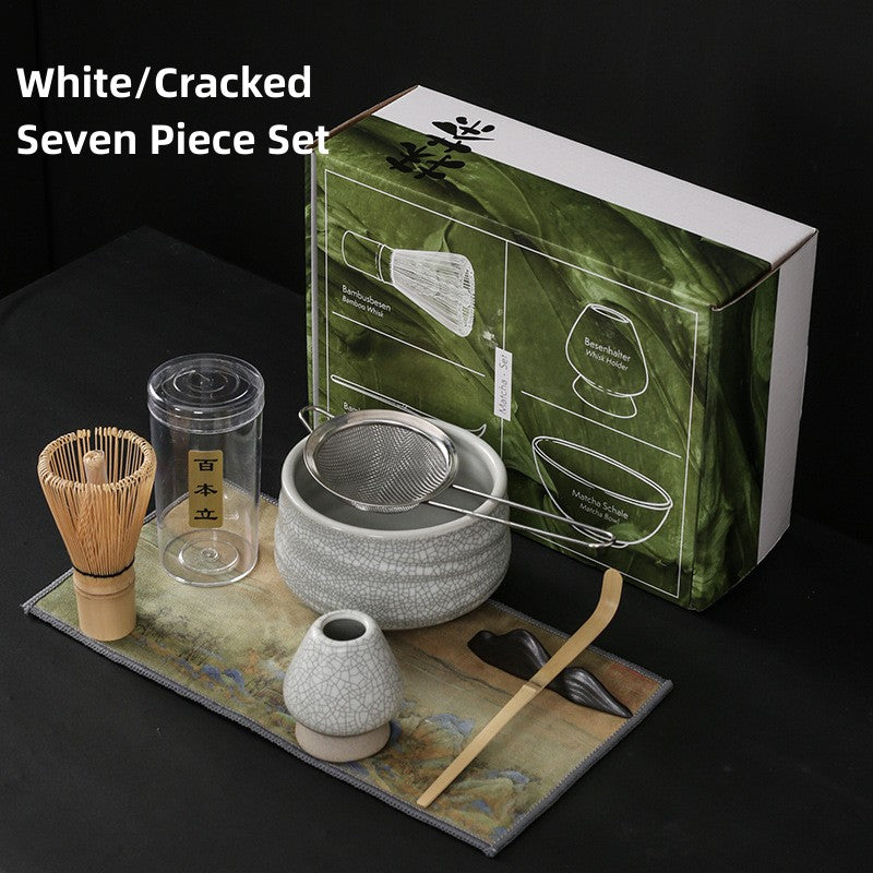 Ceramic Matcha Tea Set With Bamboo Whisk|Japanese Tea Set - TeaCeremonyLife