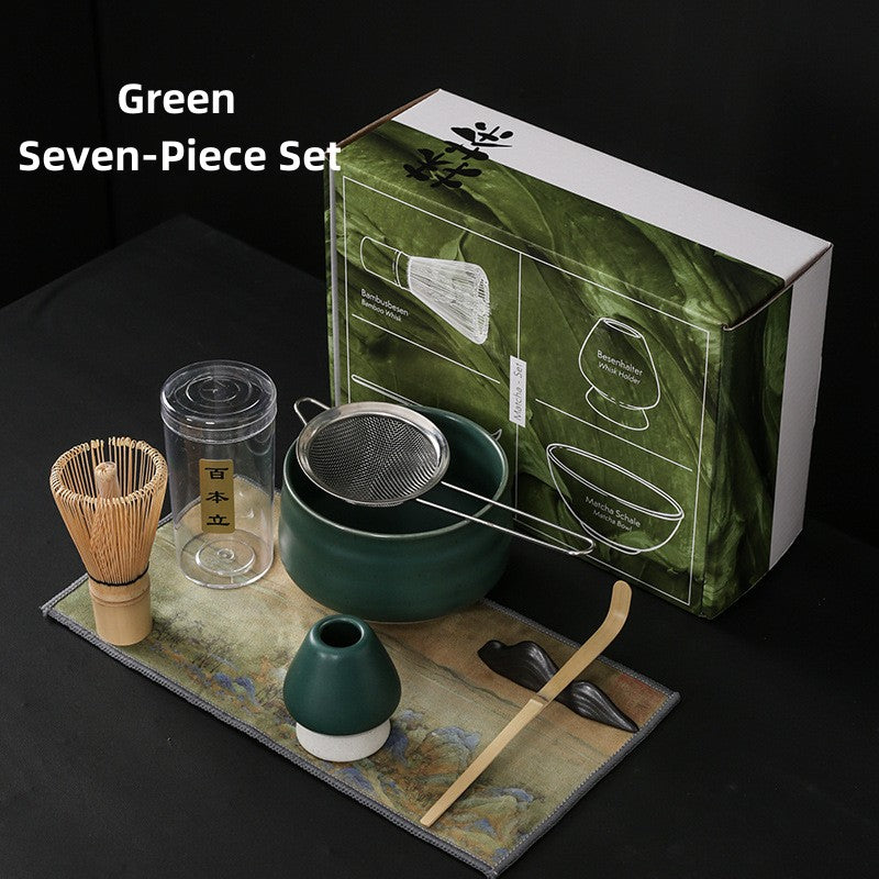 Ceramic Matcha Tea Set With Bamboo Whisk|Japanese Tea Set - TeaCeremonyLife